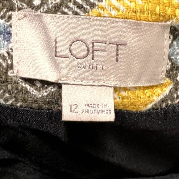 Ann Taylor Loft, Aztec Tribal Multicolor Pattern Skirt, 12 - Picture 4 of 9